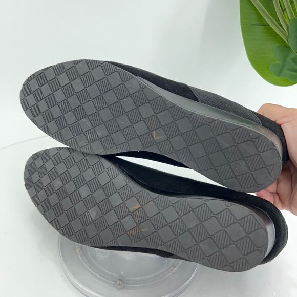 Earthies Women's Bondy Pump Size 10 Black Leather Wedge Slip On Shoes Bootie - Picture 10 of 14